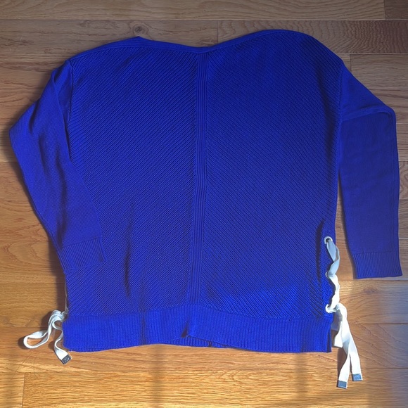 Lauren Ralph Lauren Boat Neck Cobalt Oversize Sweater - Picture 4 of 8